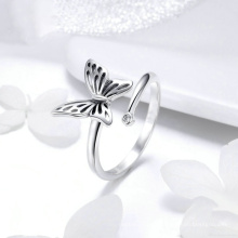 Butterfly Rings Hot Sale 925 Sterling Silver Jewelry Butterfly Ring for Women